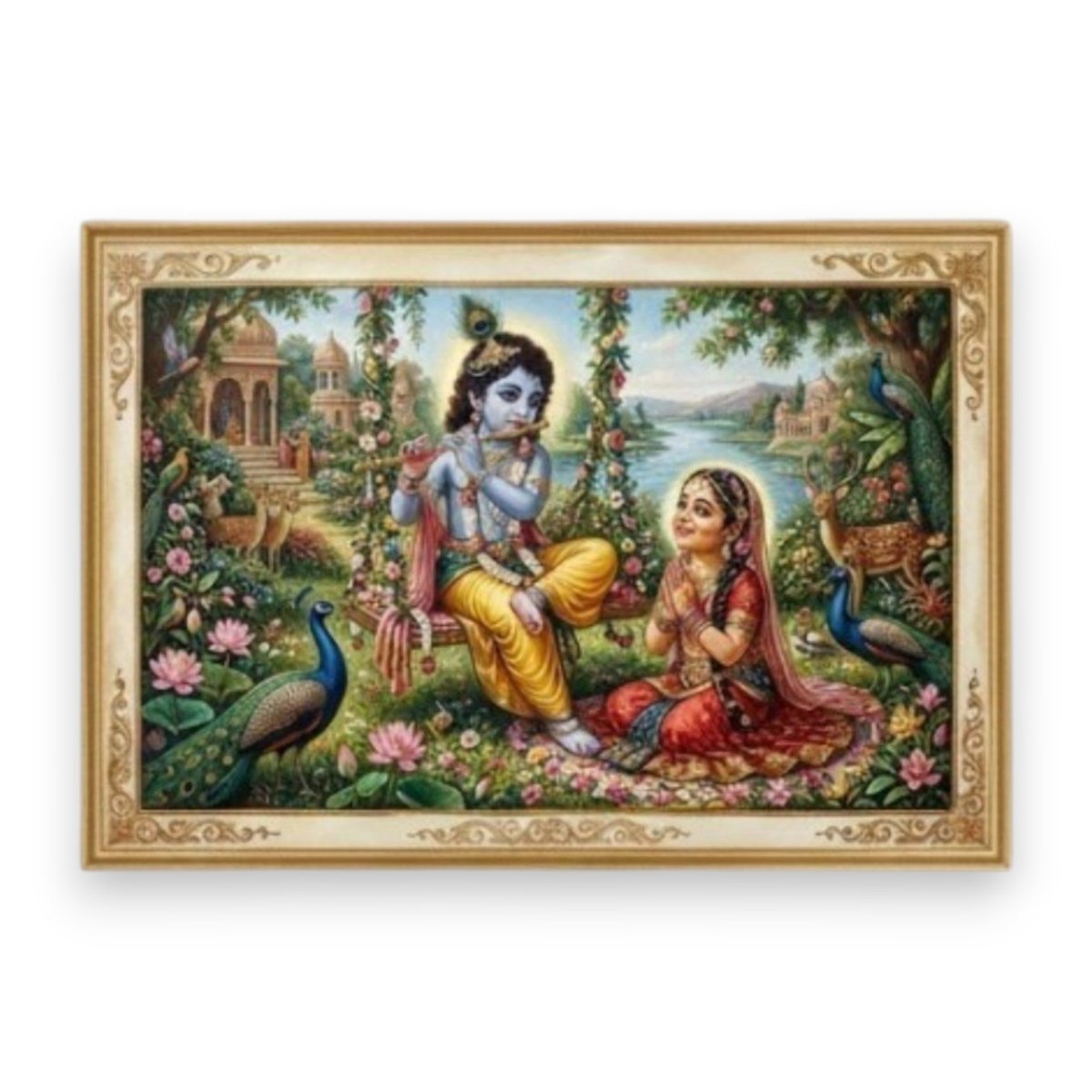 Nitya Raas: Radha Rani and Muralidhar Krishna (36 x 24 Inches)