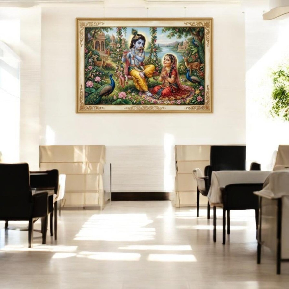 Nitya Raas: Radha Rani and Muralidhar Krishna (36 x 24 Inches)