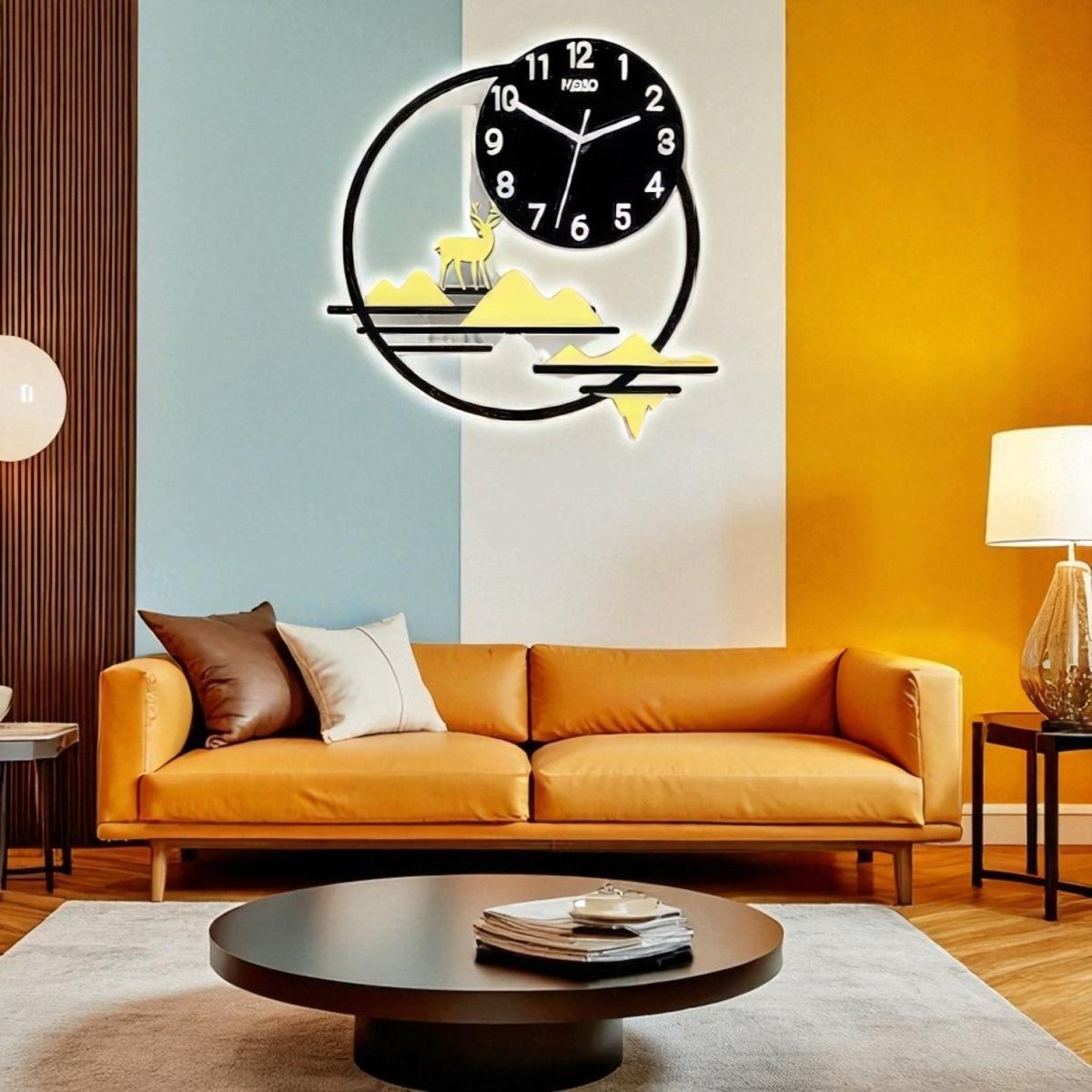 Nordic Style Deer & Mountain Wall Art (13.7 x 14.1 Inches)