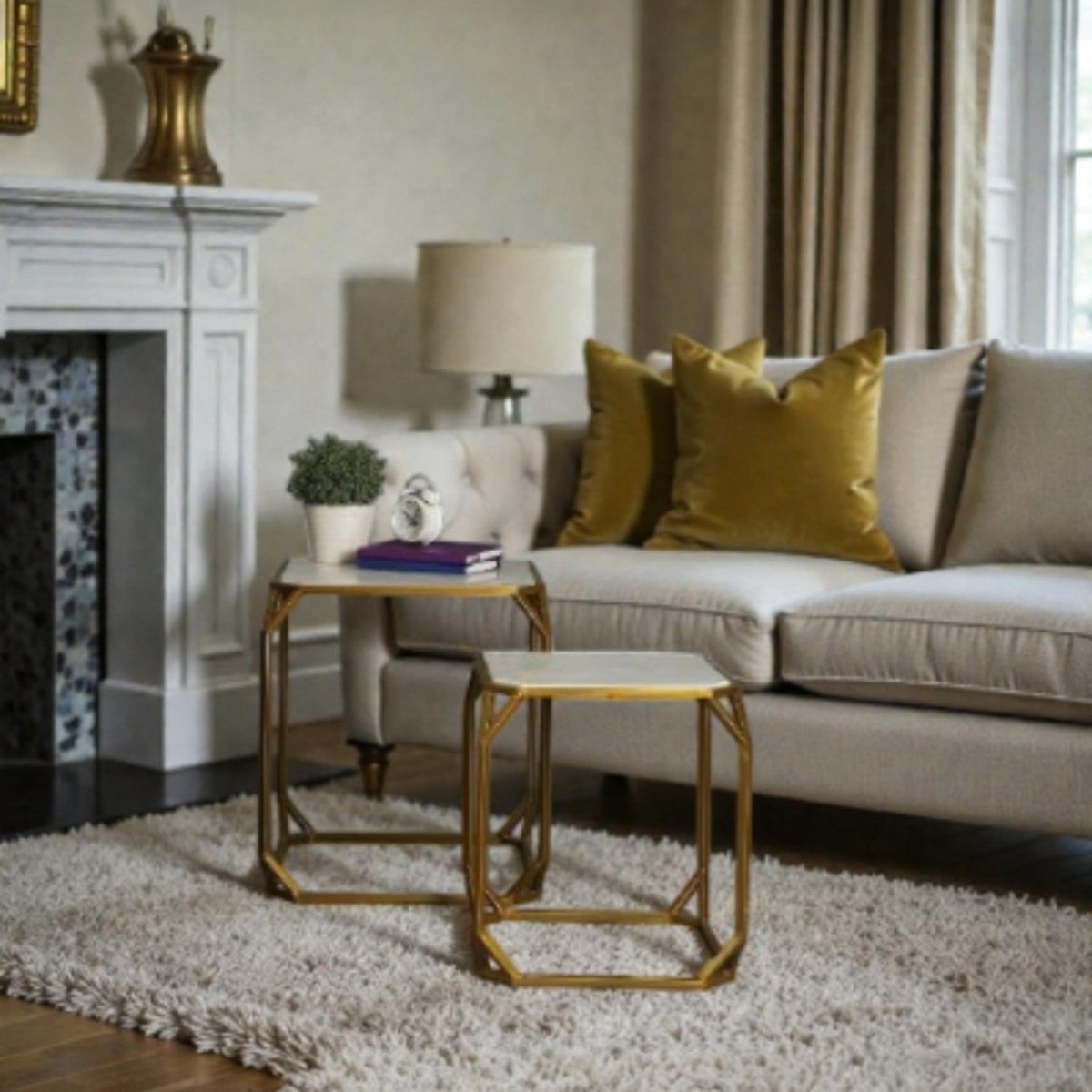 Octavia Geometric Nesting Tablesb (Set of 2)