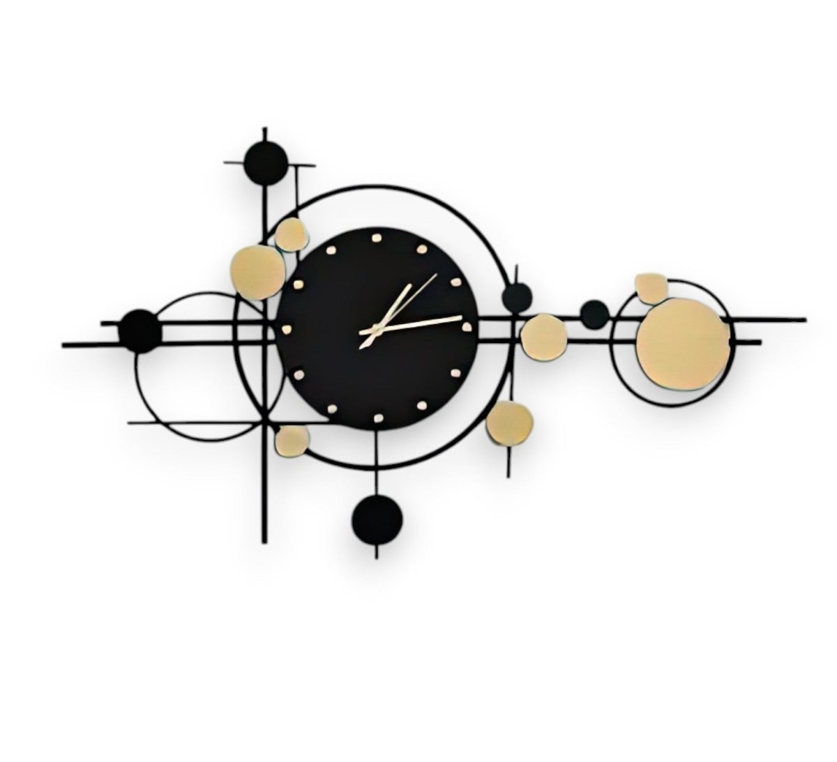 Onyx & Gold:Geometric Wall Art (32 x 19 Inches)