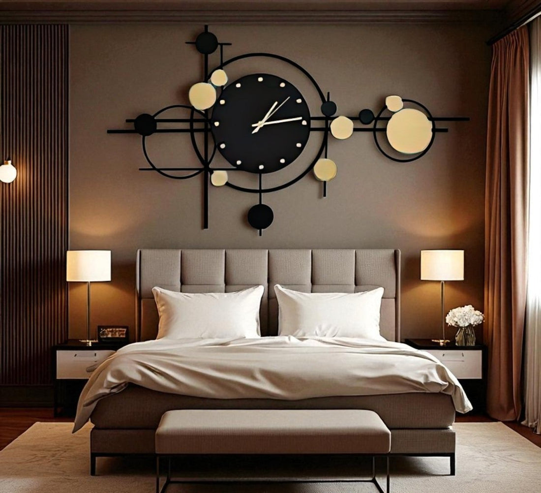 Onyx & Gold:Geometric Wall Art (32 x 19 Inches)