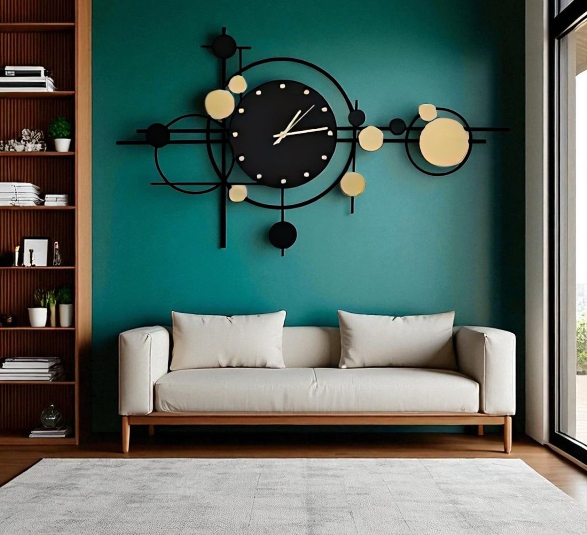 Onyx & Gold:Geometric Wall Art (32 x 19 Inches)