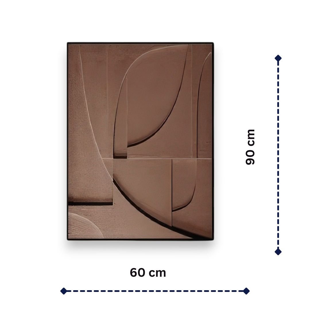 Organic Curves Embossed Artwork (40 x 70 CM)