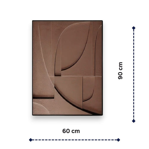 Organic Curves Embossed Artwork (40 x 70 CM)