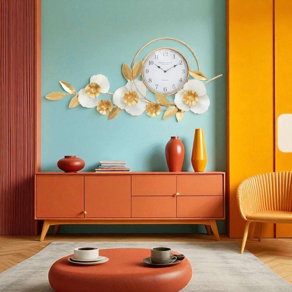 Ornate Blossom Timekeeper (40 x 20 Inches)