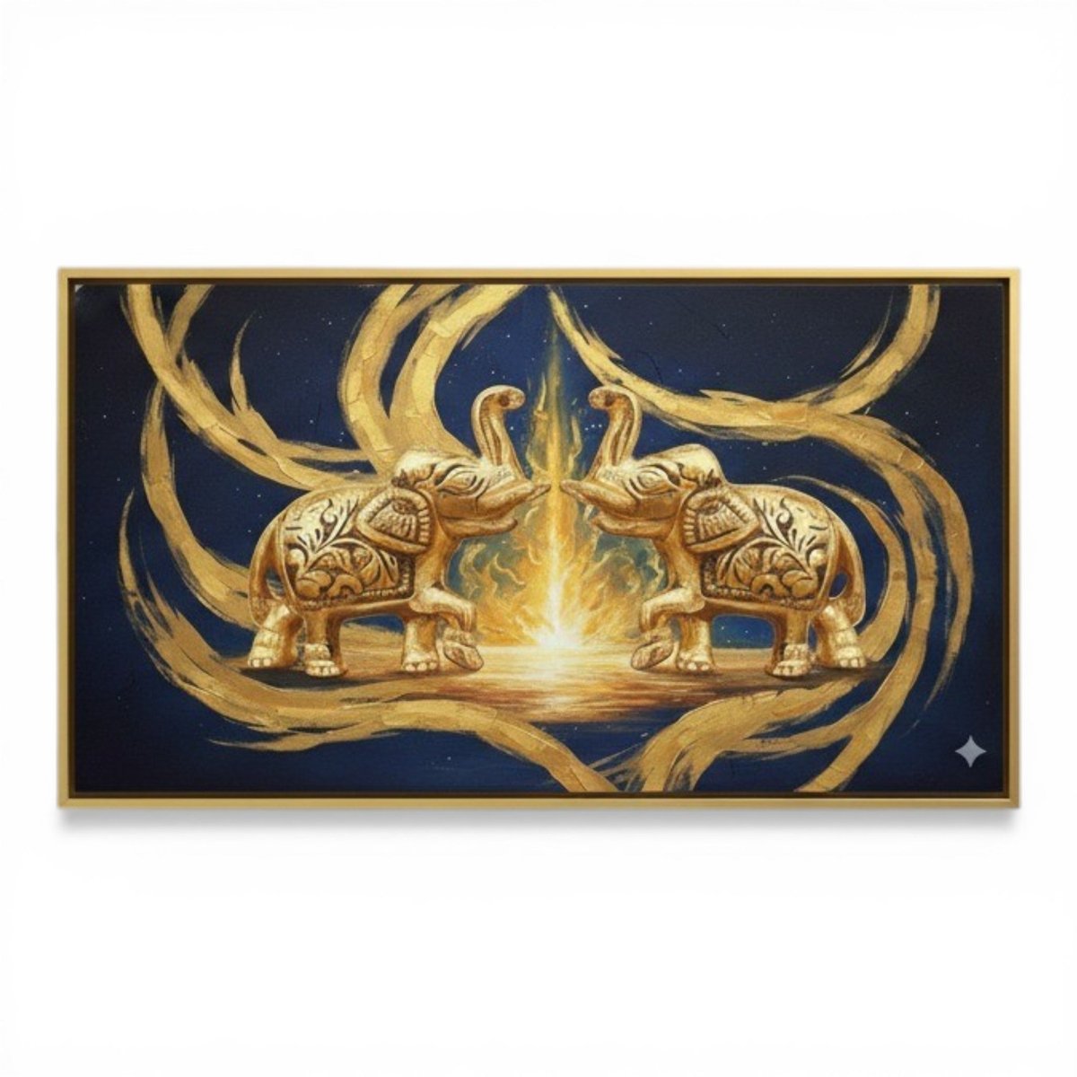 Ornate Majesty: Feng Shui Guardians of the Eternal Flame (48 x 25 Inches )