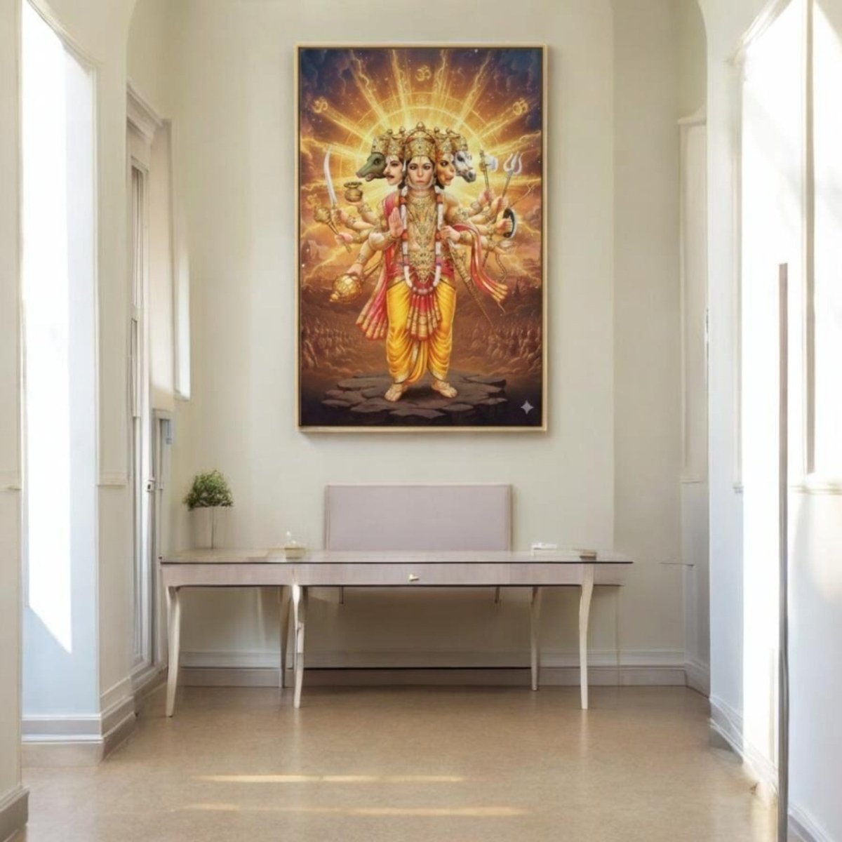 Panchmukhi Prabha: Ananta Mahavir: The Eternal Five - Faced Sovereign of Strength (24 x 36 Inches)