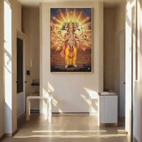 Panchmukhi Prabha: Ananta Mahavir: The Eternal Five - Faced Sovereign of Strength (24 x 36 Inches)