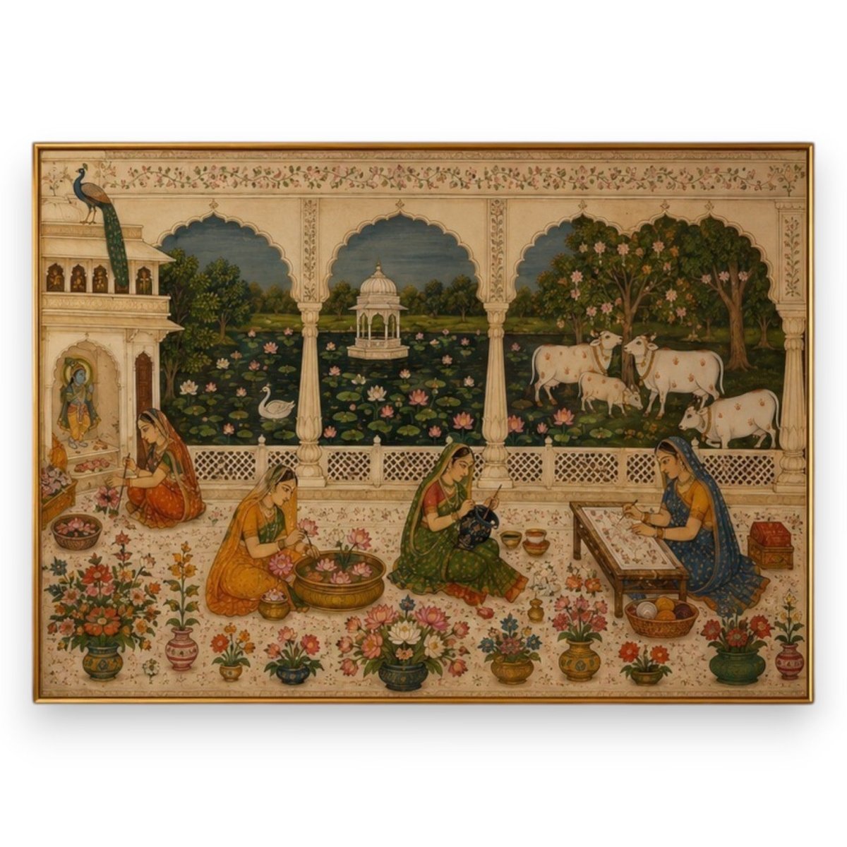 Pichwai:Shringar of the Courtyard (36 x 24 Inches)