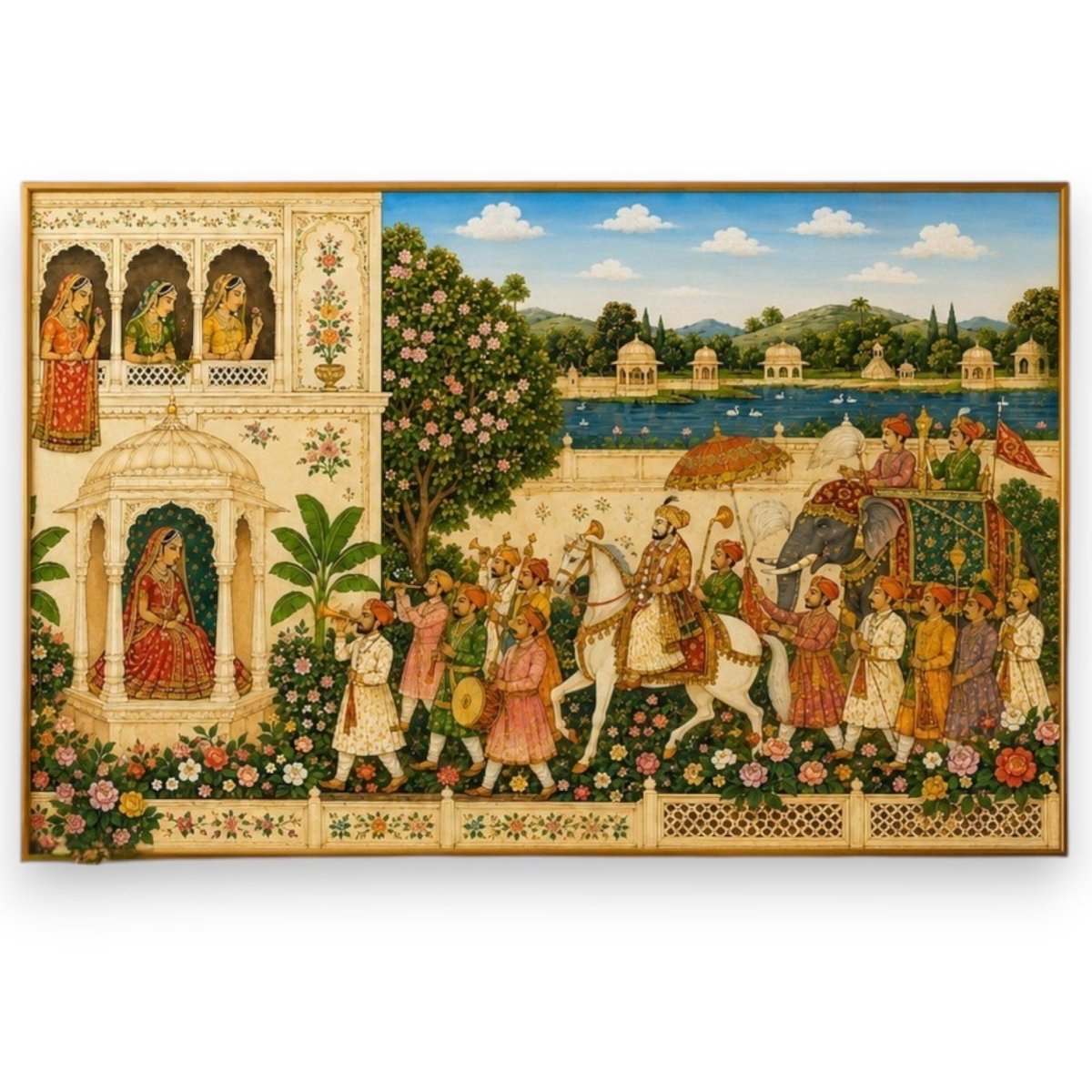Pichwai:The Royal Arrival: Shahi Baraat (36 x 24 Inches)