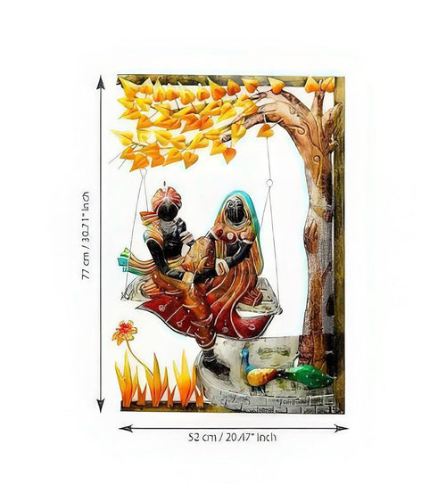 Radha - Krishna Jhoola:Yugal Vilas (21 x 31 Inches)