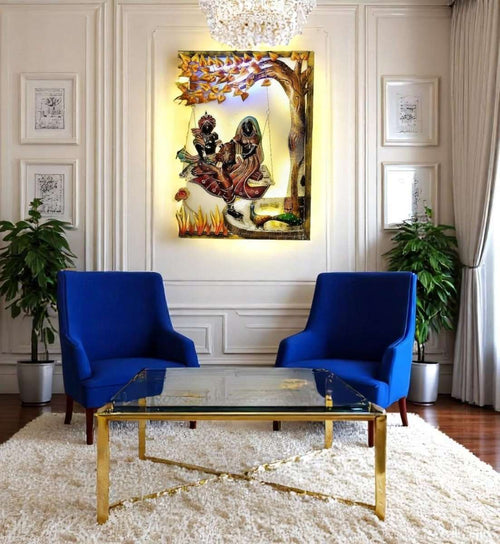 Radha - Krishna Jhoola:Yugal Vilas (21 x 31 Inches)