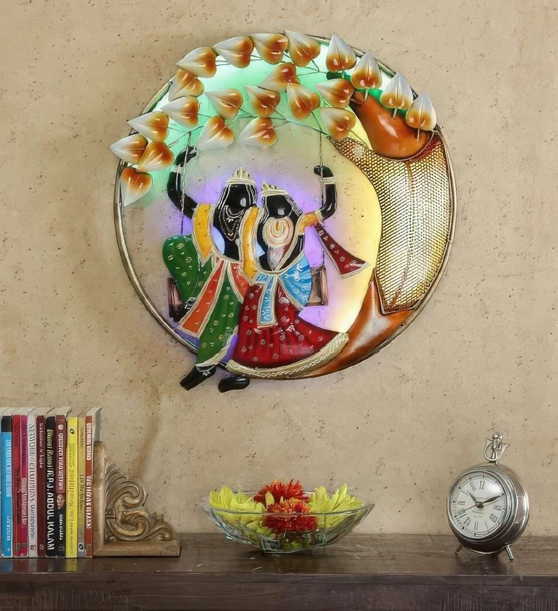 Radha - Krishna:Prem Leela Lumina (24 x24 Inches)