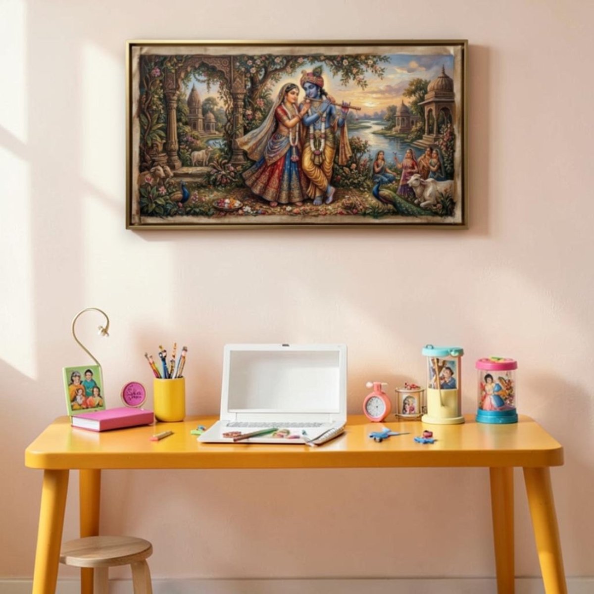 Radha Krishna’s Kunj: Gopi - Geet (48 x 26 Inches)