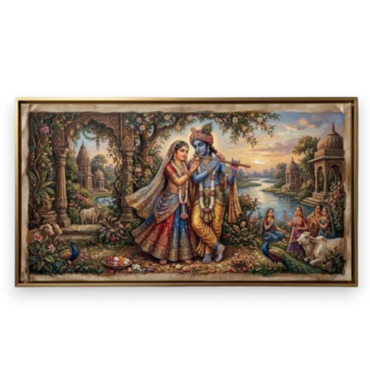 Radha Krishna’s Kunj: Gopi - Geet (48 x 26 Inches)