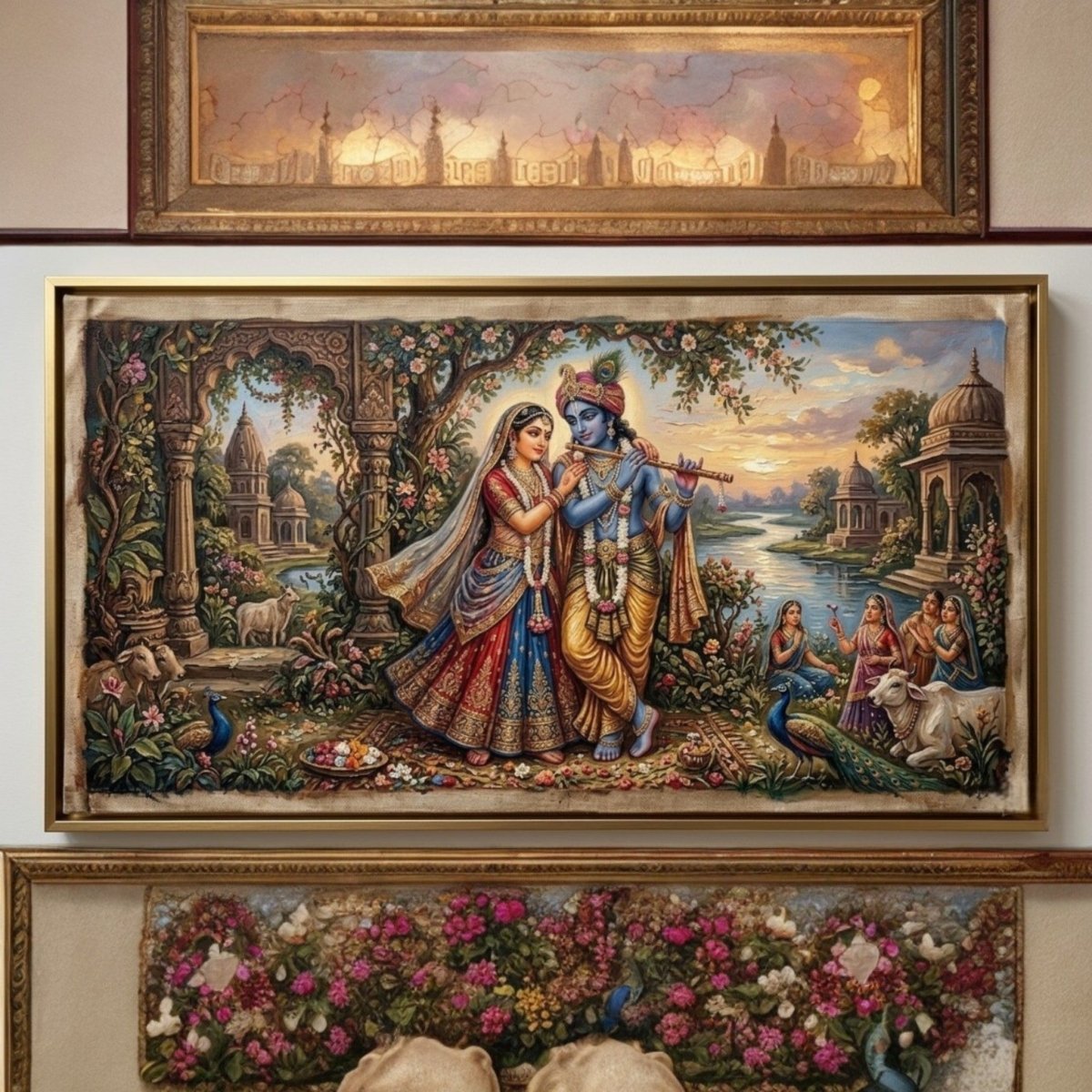 Radha Krishna’s Kunj: Gopi - Geet (48 x 26 Inches)