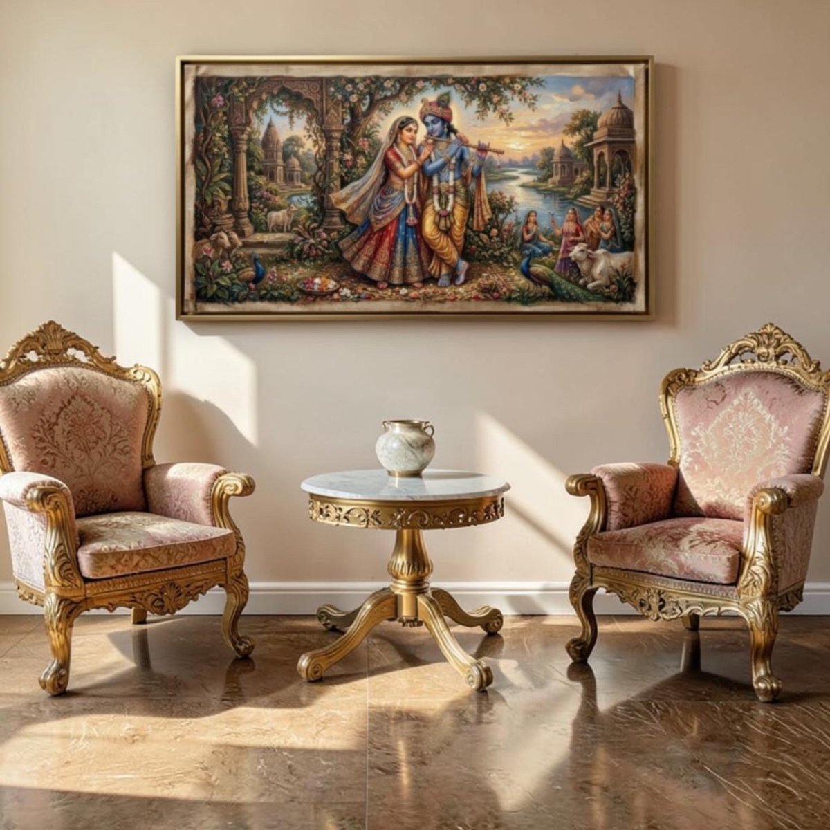 Radha Krishna’s Kunj: Gopi - Geet (48 x 26 Inches)