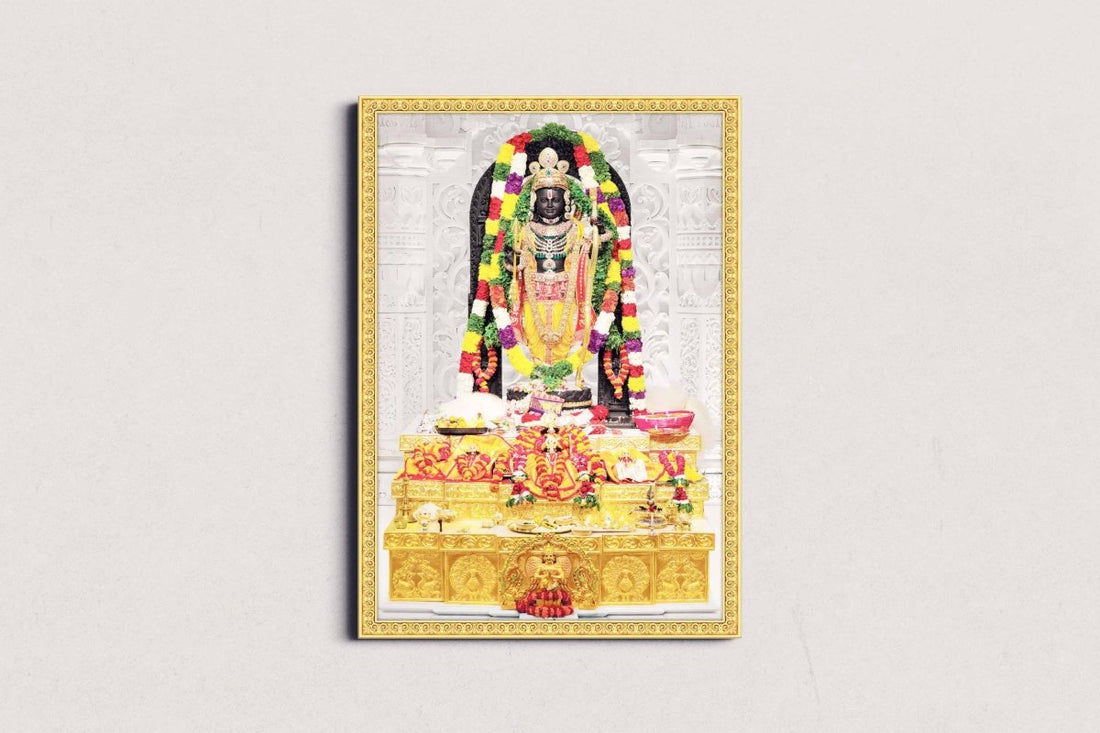 Ram Lalla: Ayodhya's Radiant Prince with Frame (48 x 36 Inches)