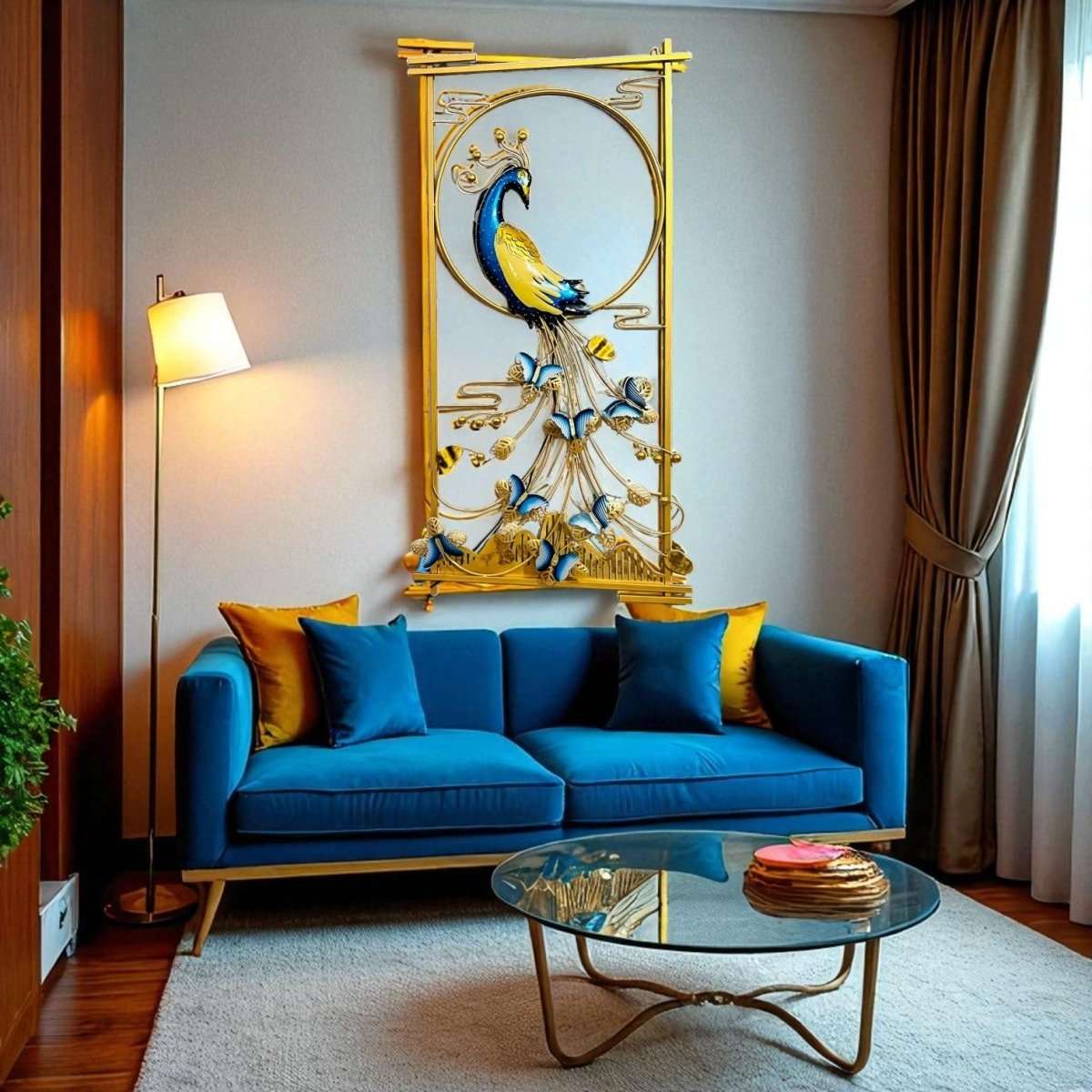 Regal Plume & Butterfly Dance With LED (24 x 48 Inches)