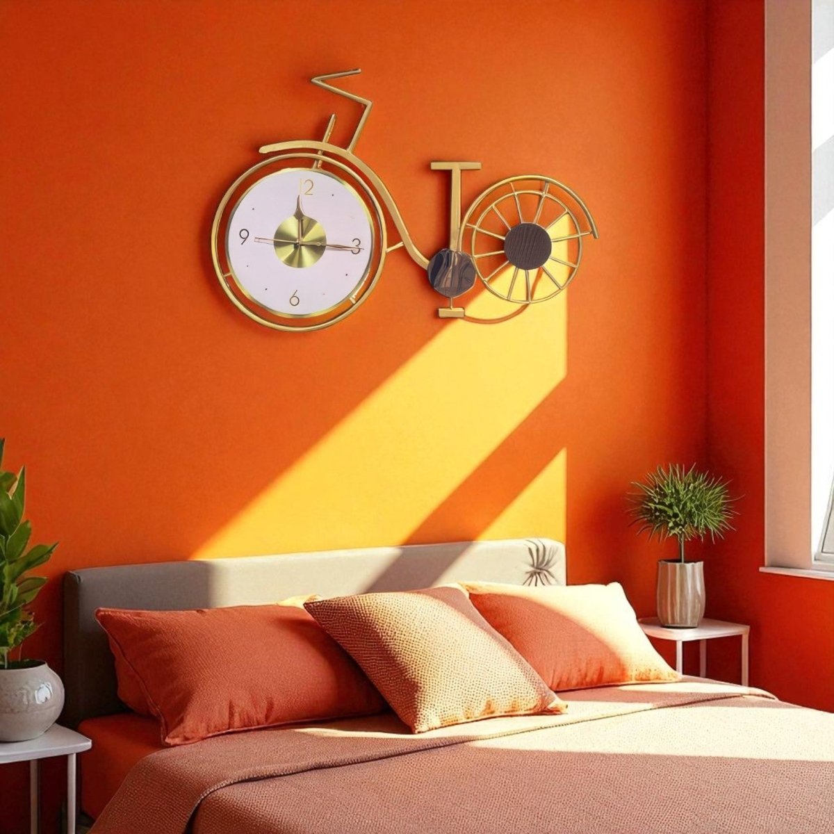 Retro Metal Bicycle Timepiece (24.6 x 16.3 Inches)