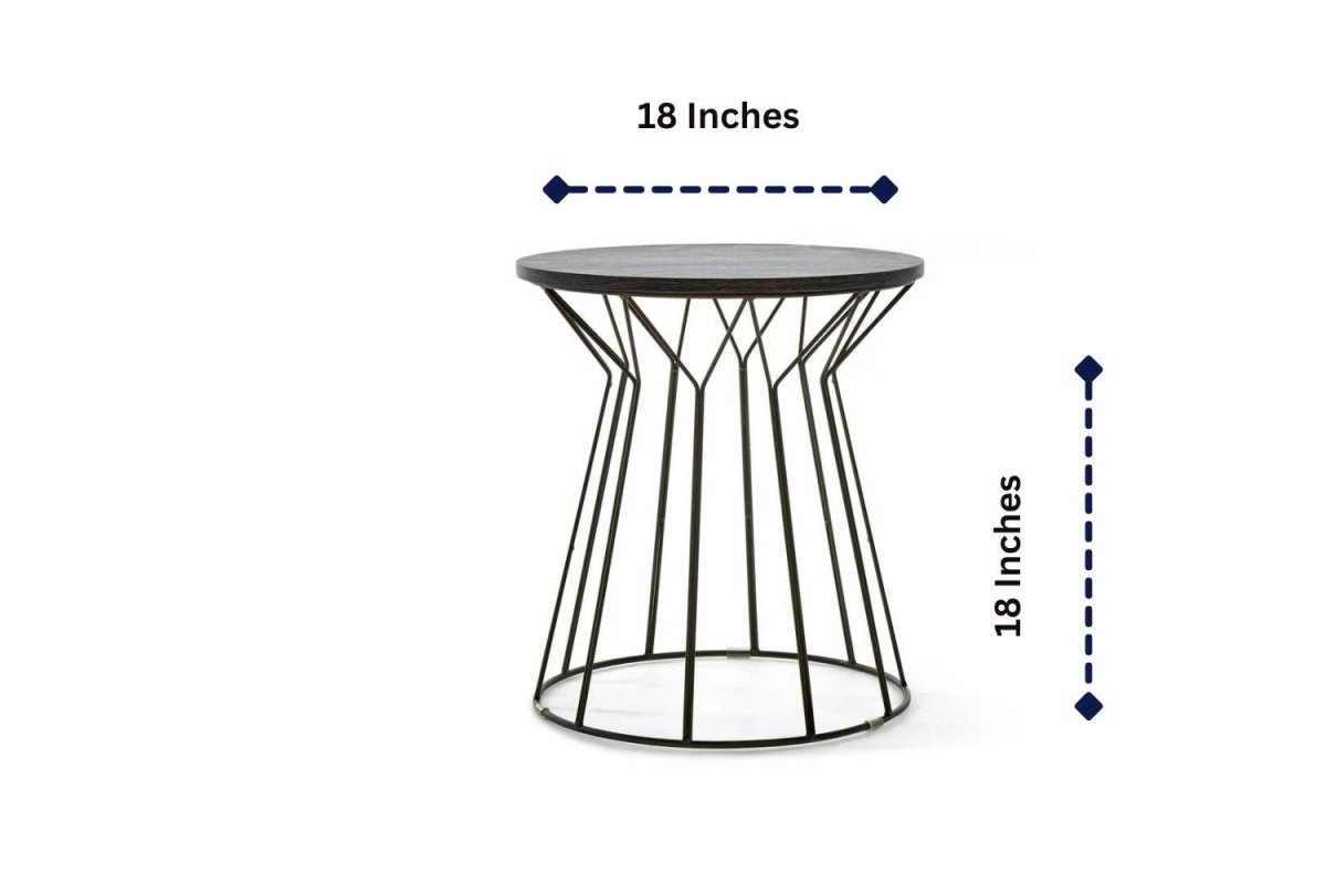 Round Metal Base Side Table