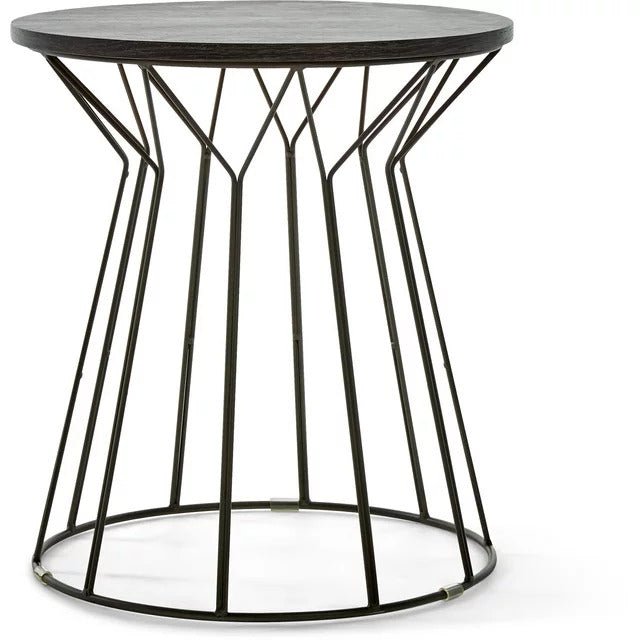 Round Metal Base Side Table