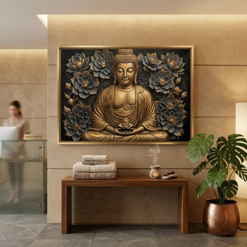 Samadhi Mudra: The Bronze Petal Meditation (36 x 24 Inches)