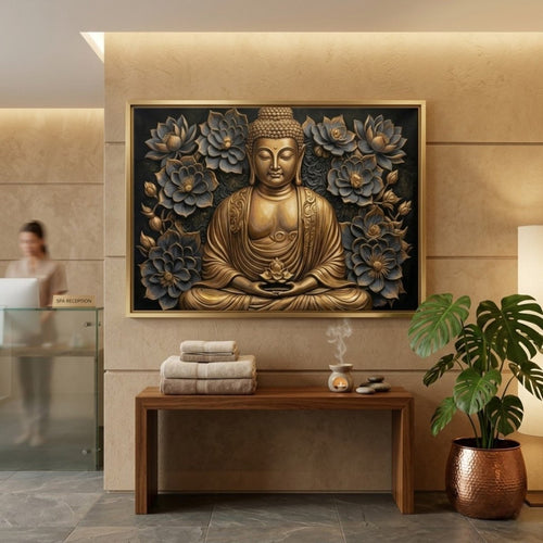 Samadhi Mudra: The Bronze Petal Meditation (36 x 24 Inches)