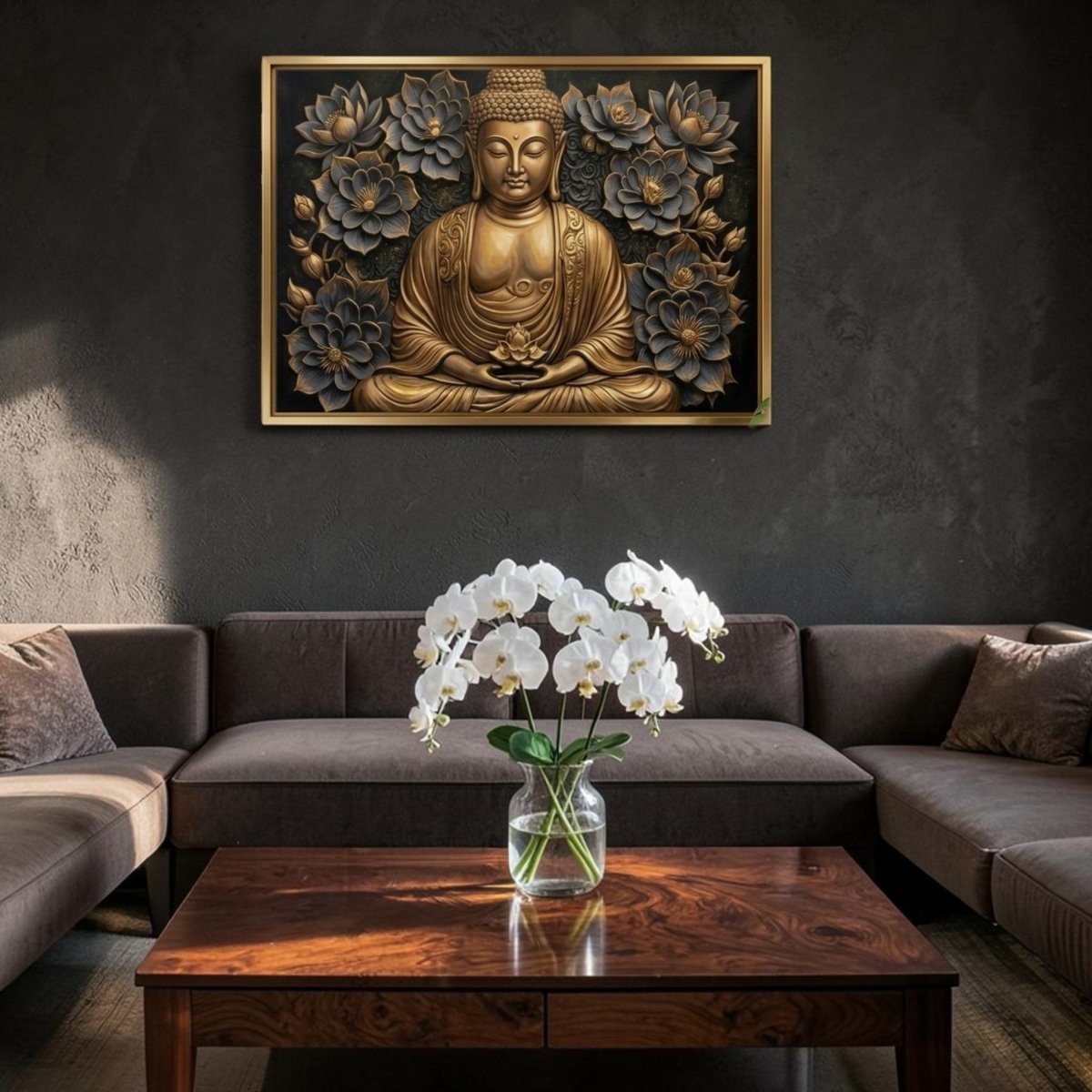Samadhi Mudra: The Bronze Petal Meditation (36 x 24 Inches)