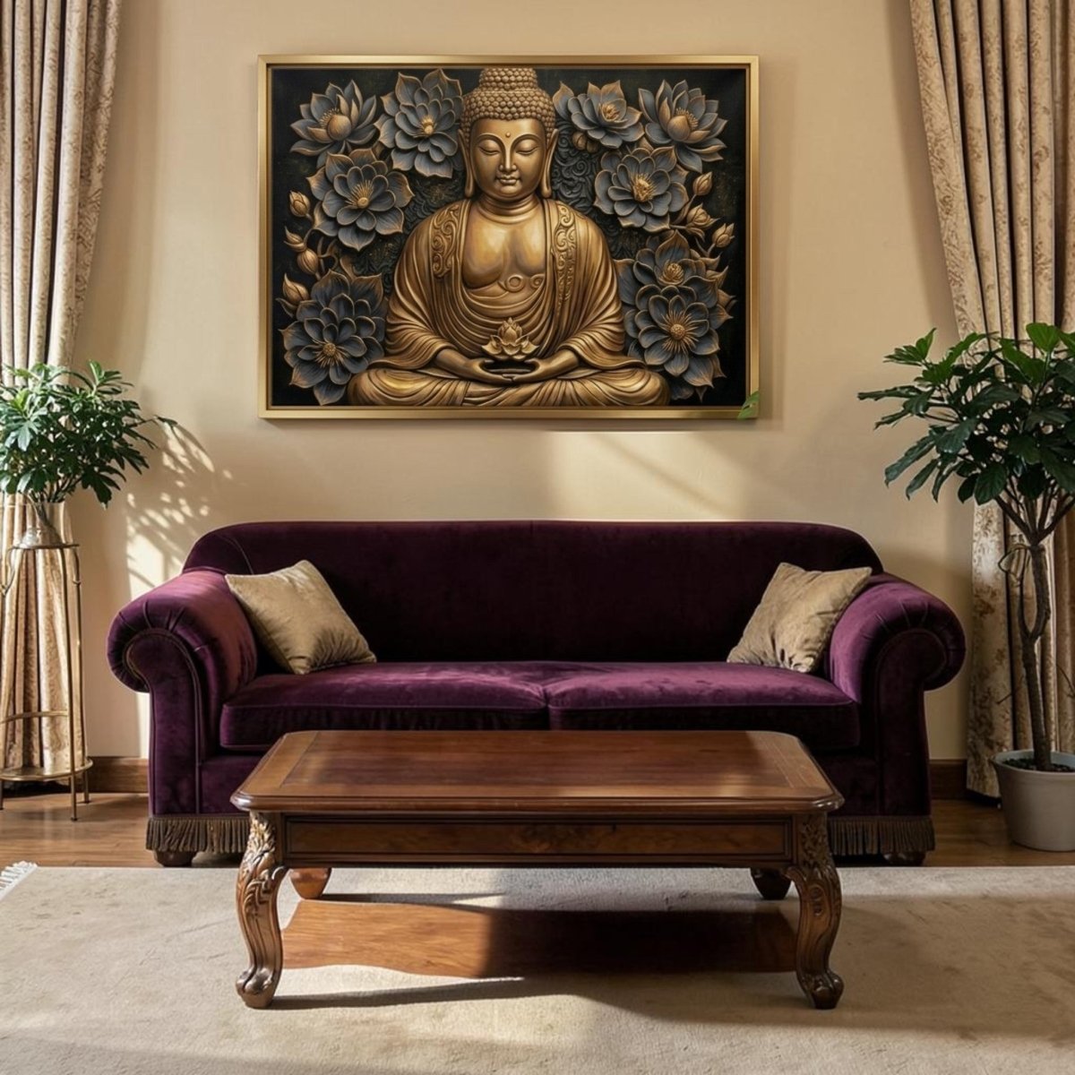 Samadhi Mudra: The Bronze Petal Meditation (36 x 24 Inches)