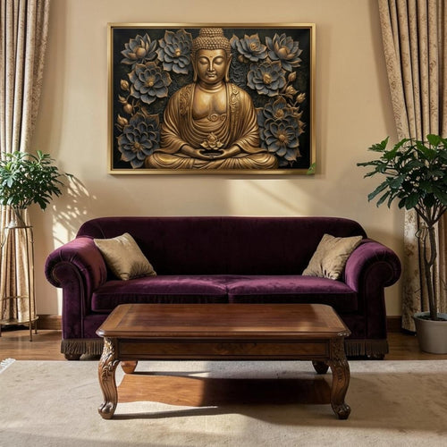 Samadhi Mudra: The Bronze Petal Meditation (36 x 24 Inches)