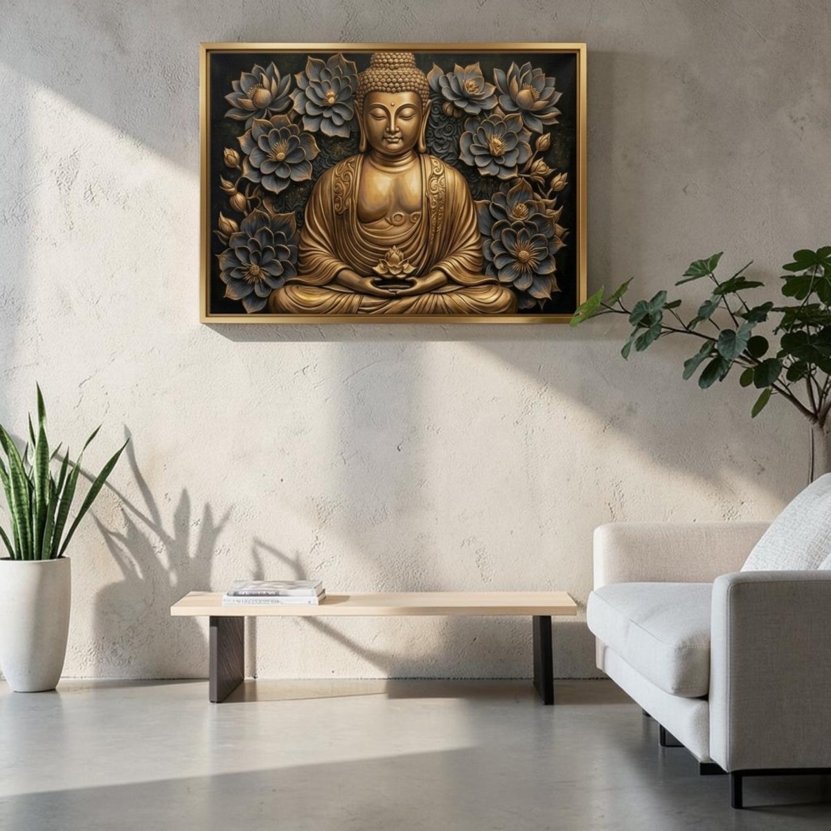 Samadhi Mudra: The Bronze Petal Meditation (36 x 24 Inches)