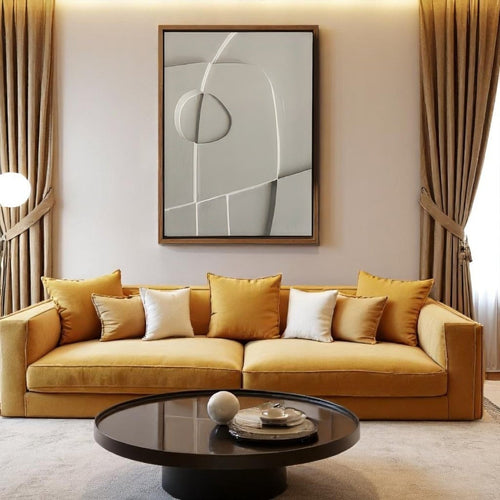 Sculpted Abstract Orb Art Wall Decor (60 x 90 CM)