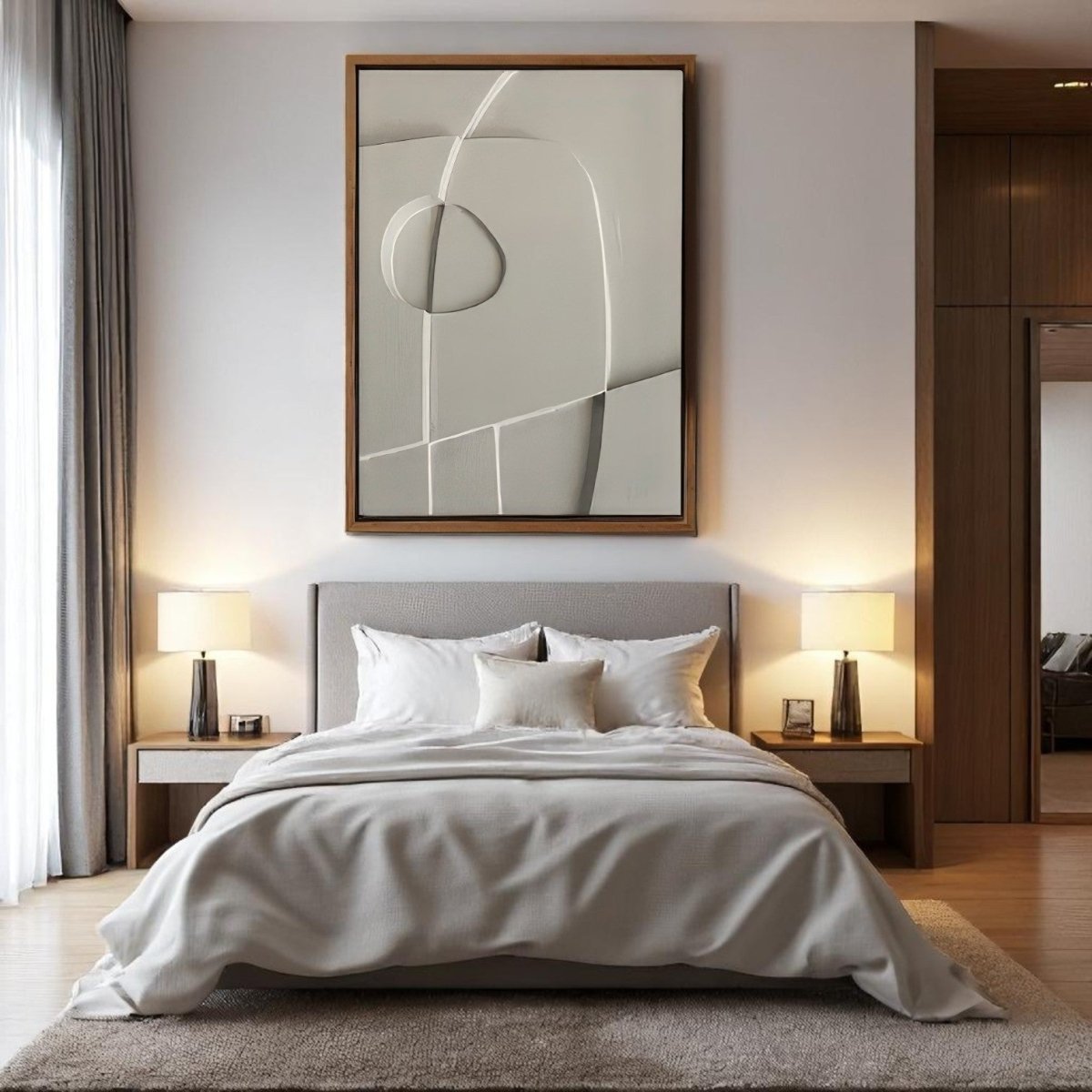 Sculpted Abstract Orb Art Wall Decor (60 x 90 CM)