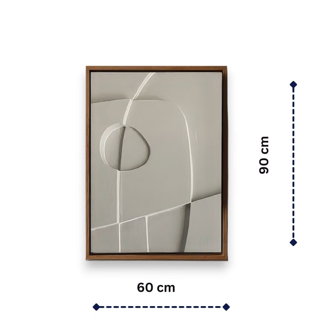 Sculpted Abstract Orb Art Wall Decor (60 x 90 CM)