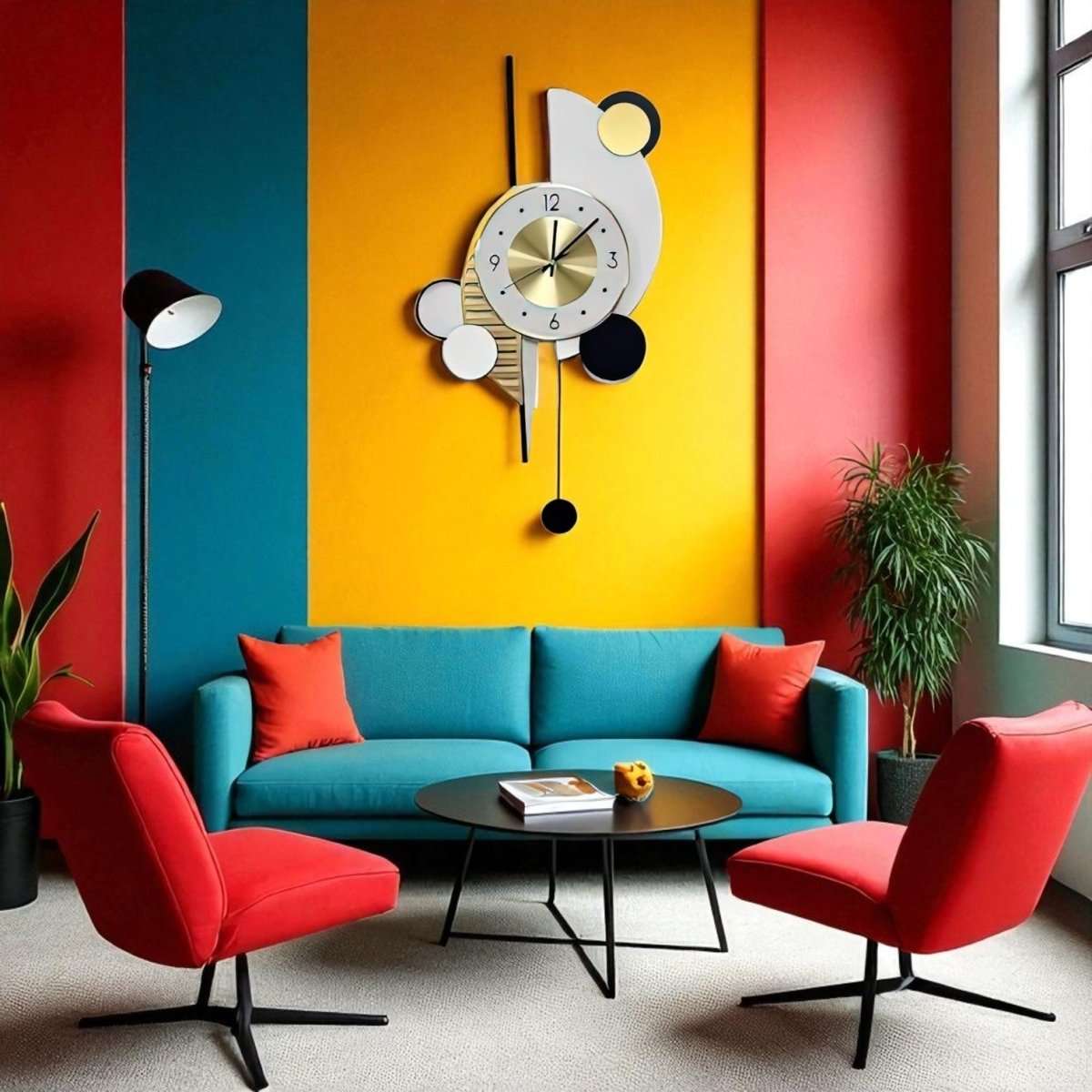 Sculptural Asymmetrical Time Piece (28 x 16 Inches)