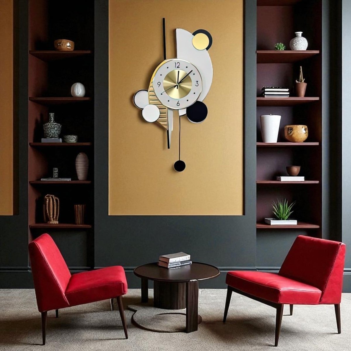 Sculptural Asymmetrical Time Piece (28 x 16 Inches)
