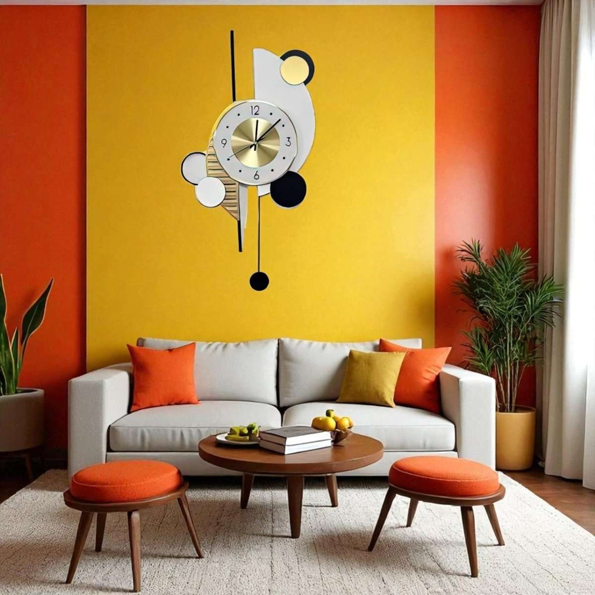 Sculptural Asymmetrical Time Piece (28 x 16 Inches)