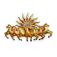Thumbnail for Seven Horses:The Surya's Chariot With LED (37 x 23 Inches)