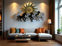 Thumbnail for Seven Horses:The Surya's Chariot With LED (37 x 23 Inches)