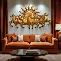 Thumbnail for Seven Horses:The Surya's Chariot With LED (37 x 23 Inches)