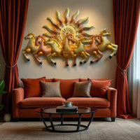Thumbnail for Seven Horses:The Surya's Chariot With LED (37 x 23 Inches)