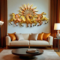Thumbnail for Seven Horses:The Surya's Chariot With LED (37 x 23 Inches)