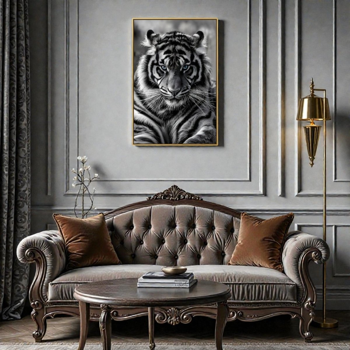 Shadow Stalker: Monochrome Tiger Soul Art