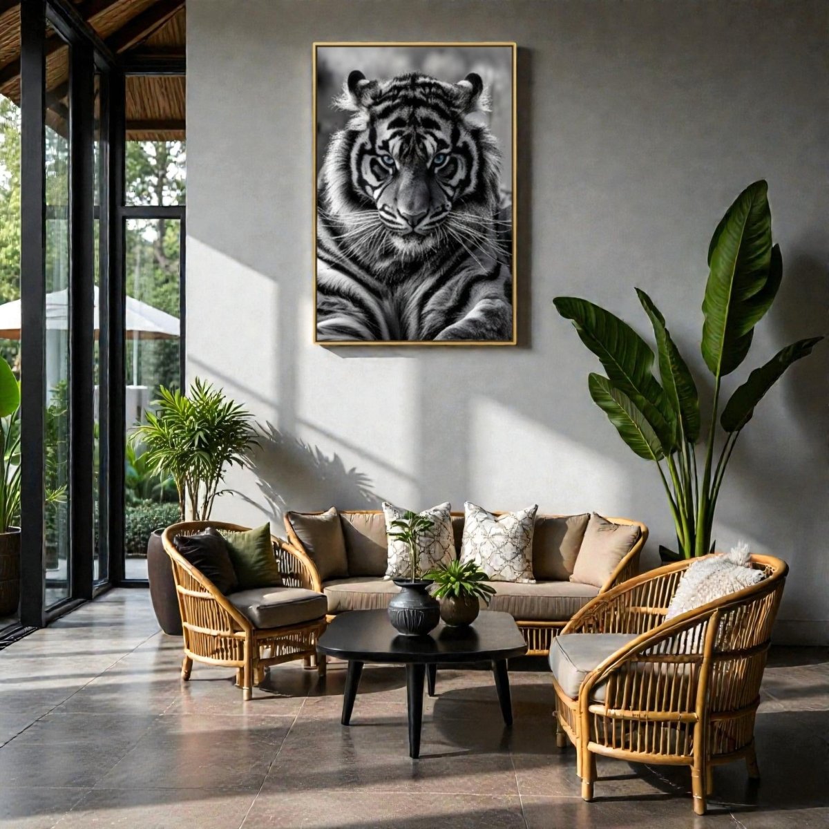 Shadow Stalker: Monochrome Tiger Soul Art