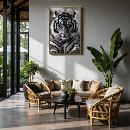 Shadow Stalker: Monochrome Tiger Soul Art