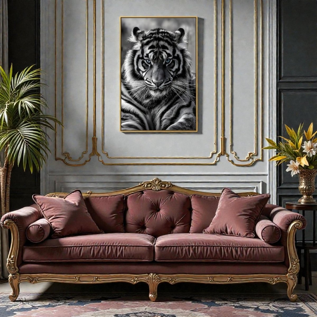 Shadow Stalker: Monochrome Tiger Soul Art