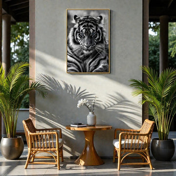 Shadow Stalker: Monochrome Tiger Soul Art