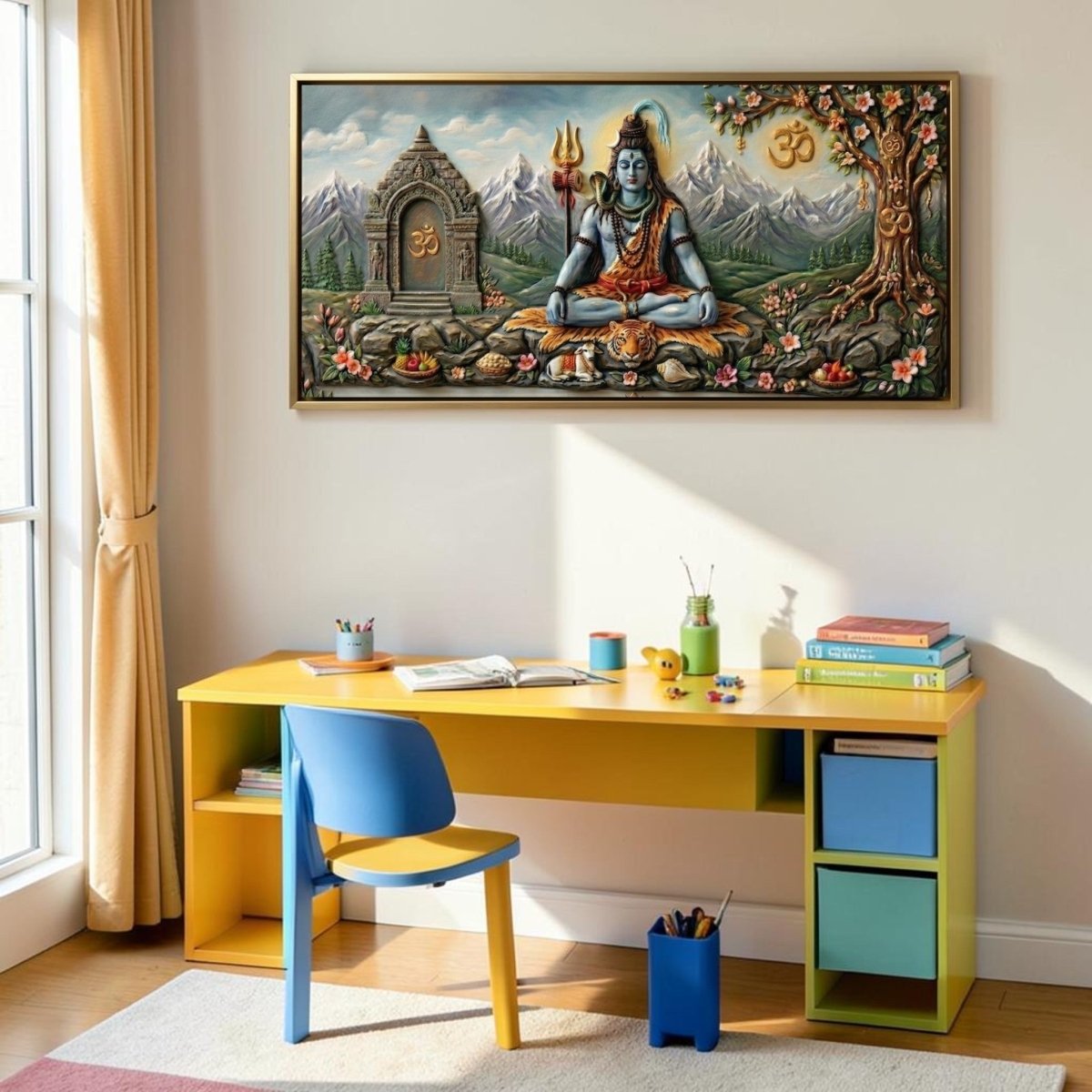 Shiva: Neelkanth’s Tapasya: Kailashpati Mahadev (48 x 26 Inches)